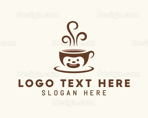 Hot Brewed Coffee Cup Logo