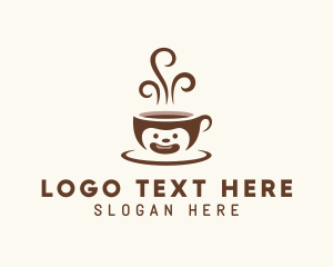 Hot Brewed Coffee Cup logo