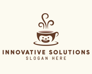 Hot Brewed Coffee Cup Logo