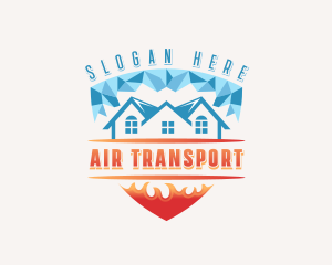 Temperature HVAC Ventilation logo design