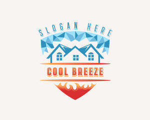 Temperature HVAC Ventilation logo design