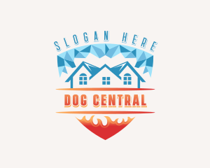 Temperature HVAC Ventilation logo design