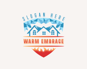 Temperature HVAC Ventilation logo design