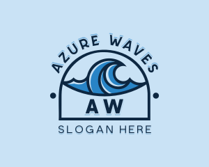 Sea Wave Surfing logo design