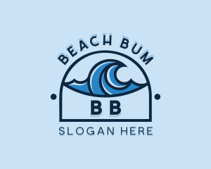 Sea Wave Surfing logo design