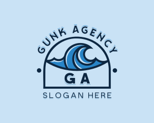 Sea Wave Surfing logo design