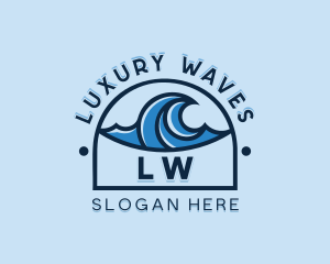 Sea Wave Surfing logo design