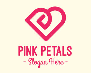 Digital Pink Heart logo design