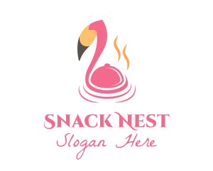 Fine Dining Flamingo  logo design