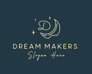 Starry Night Moon logo design