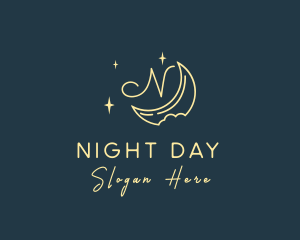 Starry Night Moon logo design