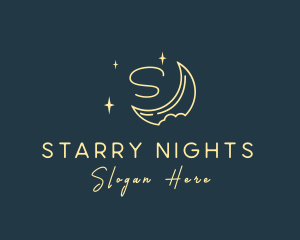 Starry Night Moon logo design