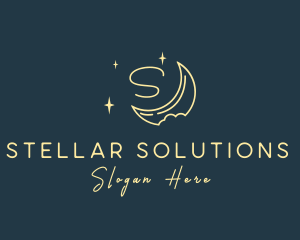 Starry Night Moon logo design