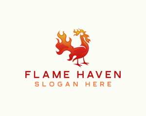 Flaming Chicken Barbecue logo