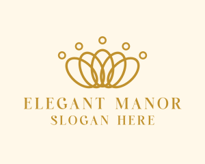 Elegant Ring Crown logo design