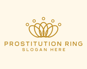 Elegant Ring Crown logo design