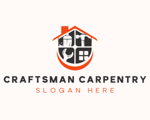 Home Builder Carpenter logo design