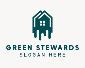 Green House Paint logo design