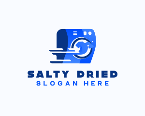 Laundromat Wash Clean logo design