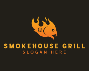 Fish Flame Barbecue logo