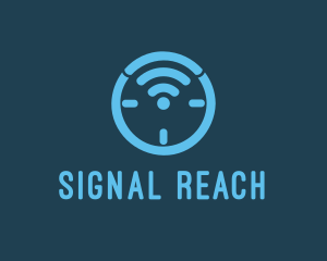 Internet Signal Clock logo design