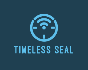 Internet Signal Clock logo design