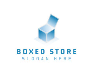 Gradient 3D Cube Box logo design