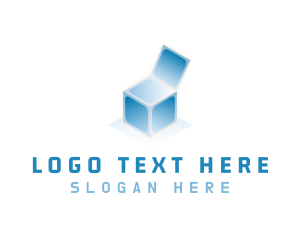 Platform - Gradient 3D Cube Box logo design