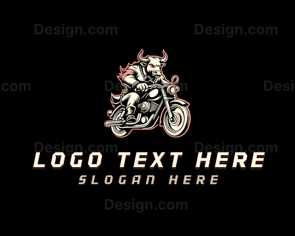 Bull Rider Motorcycle Logo