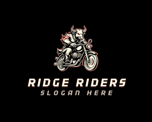 Bull Rider Motorcycle logo design