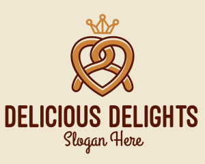 Delicious Pretzel Crown  logo design