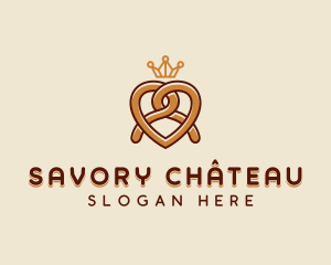 Delicious Pretzel Crown  logo design