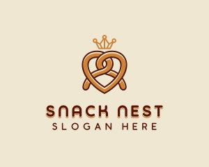 Delicious Pretzel Crown  logo design