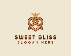 Delicious Pretzel Crown  logo design