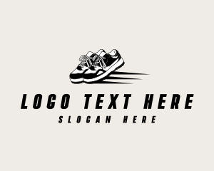 Running - Running Sneaker Shoes logo design