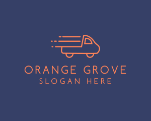 Orange Pickup Truck Monoline logo