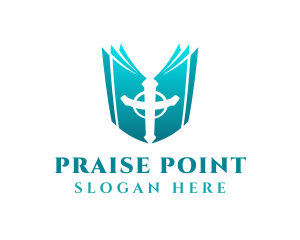 Gradient Christian Holy Bible logo design