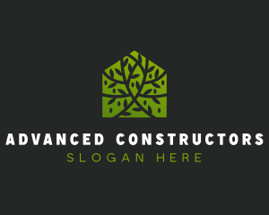 Green Home Vines logo design