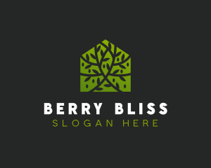 Green Home Vines logo design