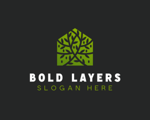 Green Home Vines logo design