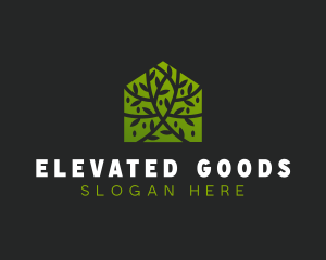 Green Home Vines logo design