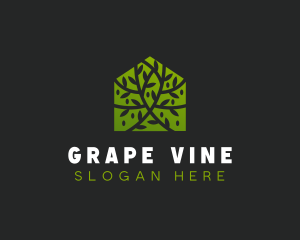 Green Home Vines logo design