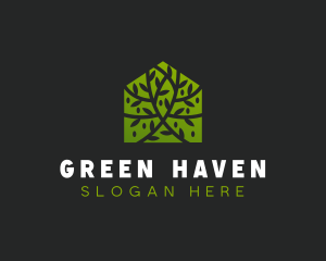 Green Home Vines logo design