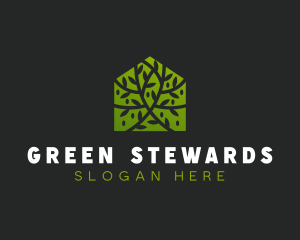 Green Home Vines logo design