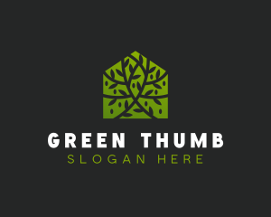 Green Home Vines logo design