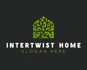 Green Home Vines logo design