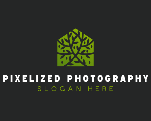 Green Home Vines logo design