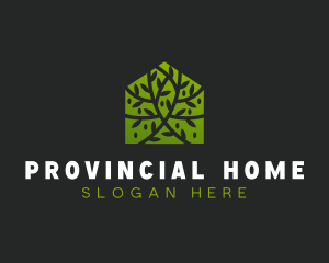 Green Home Vines logo design