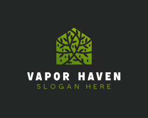 Green Home Vines logo design