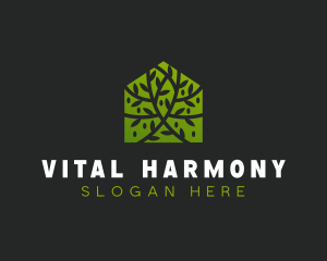 Green Home Vines logo design